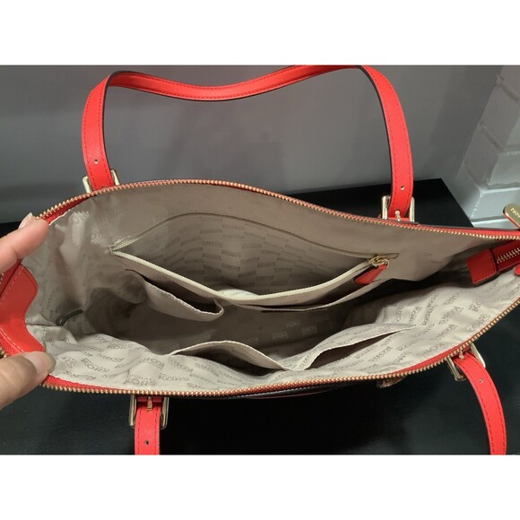 NWOT Michael Kors Large Red Tote Bag - Picture 3 of 7